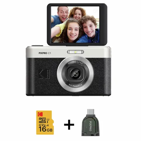 Pixpro C1 schwarz Kit Kompaktkamera – Bild 1