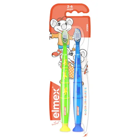 Elmex Kinder Zahnbürste Duo Pack – Bild 1