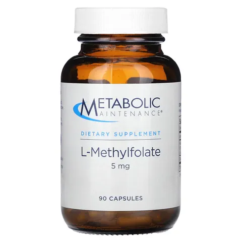 Metabolic Maintenance, L-Methylfolate, 5 mg, 90 Capsules – image 1