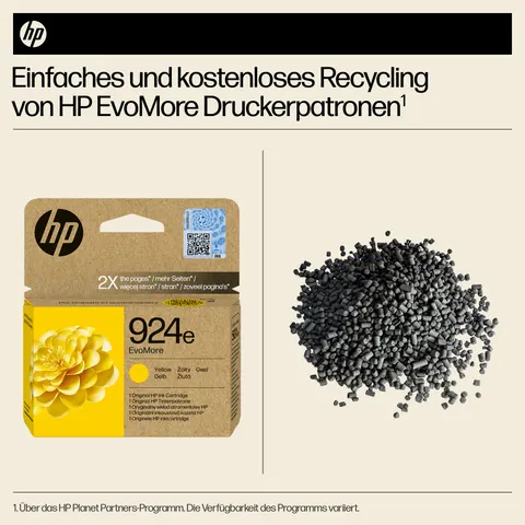 HP 924e Gelb Tintenpatrone EvoMore – Bild 1