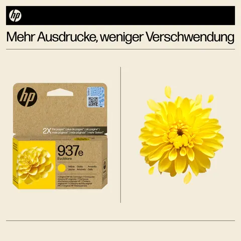 HP 937e Gelb Tintenpatrone EvoMore – Bild 1