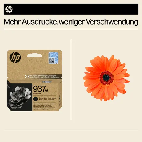 HP 937e Schwarz Tintenpatrone EvoMore – Bild 1