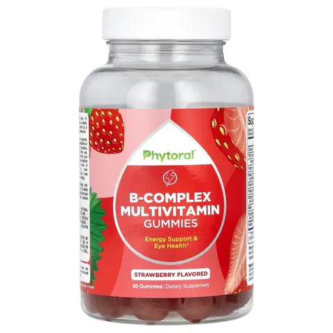 Phytoral, B-Complex Multivitamin Gummies, Strawberry , 60 Gummies – image 1
