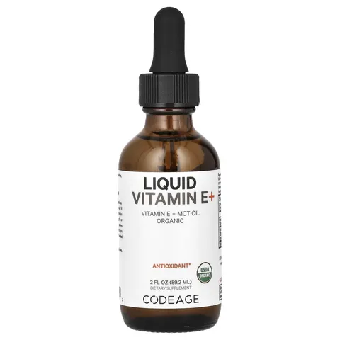 Codeage, Liquid Vitamin E+, Unflavored, 2 fl oz (59.2 ml) – image 1