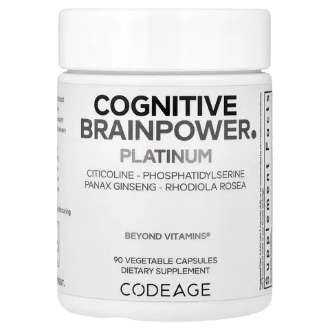 Codeage, Cognitive Brainpower Platinum, 90 Vegetable Capsules – image 1
