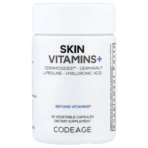 Codeage, Skin Vitamins+, 30 Vegetable Capsules – image 1