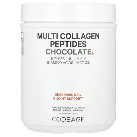 Codeage, Multi Collagen Peptides Powder, Chocolate, 18.17 oz (515 g) – image 1