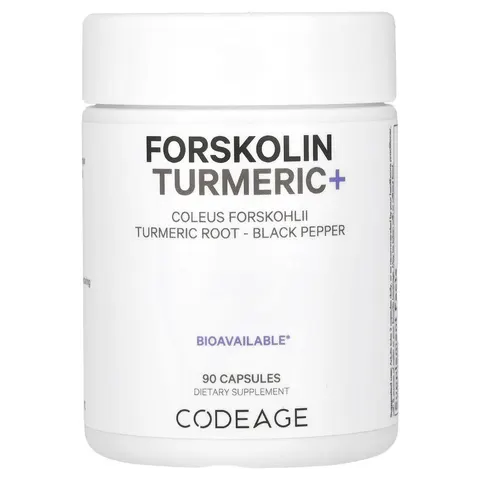 Codeage, Forskolin Turmeric+, 90 Vegetable Capsules – image 1