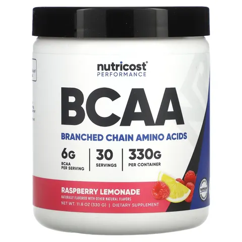 Nutricost, Performance, BCAA, Raspberry Lemonade, 11.8 oz (330 g) – image 1