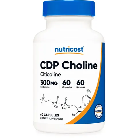 Nutricost, CDP Choline, Citicoline, 300 mg, 60 Capsules – image 1
