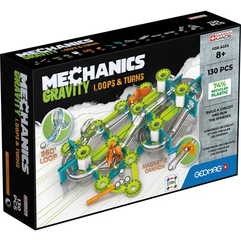 Geomag Mechanics Gravity Loops and Turns 130 Pieces – image 1