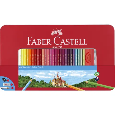 FABER-CASTELL Buntstift hexagonal 60er Metalletui – Bild 1
