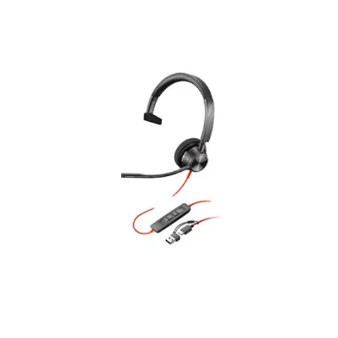 POLY Blackwire 3310 Monaural Wired USB-C Mono Headset - Black – image 1
