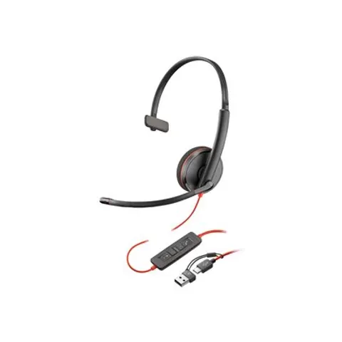 Hp Poly 3210 Usb-c +usb-c/a Voip-koptelefoon Zilver – afbeelding 1