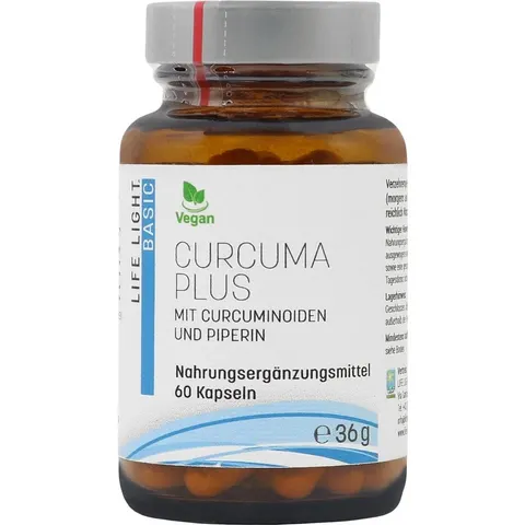 LIFE LIGHT Curcuma + schwarzer Pfeffer Kapseln – Bild 1