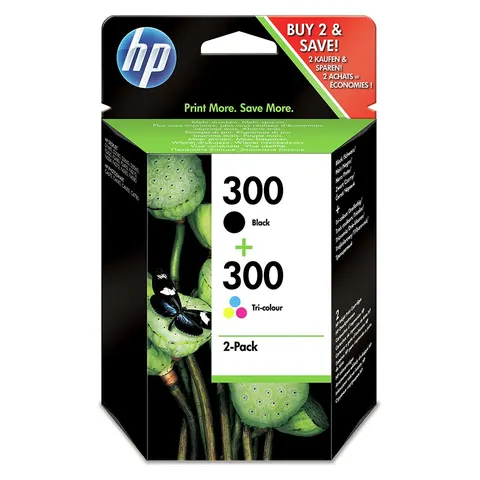 HP 300 (CN637EE) - Schwarz + 3 Farben - Druckerpatrone - Multipack – 838983 – Bild 1