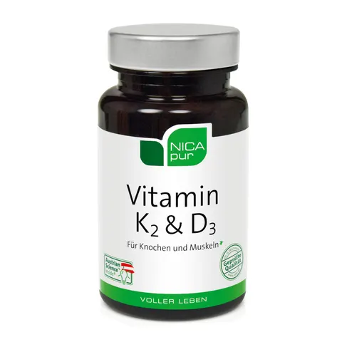 Nicapur Vitamin K2 & D3 Kapseln – Bild 1