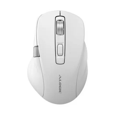 ALOGIC Apex Bluetooth USB-C Rechargeable 7 Keys Programmable Mouse Right-hand RF Wireless + Bluetooth 6400 DPI White – image 1