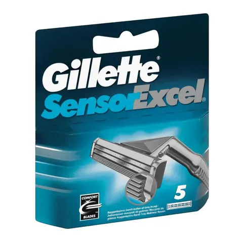 Gillette Sensor Excel Men's Replacement Razor Blade Refills Long Lasting, 5 Pack – image 1