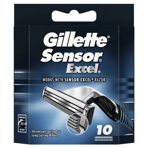 Gillette Sensor Excel - 10 stuks - Scheermesjes – afbeelding 1