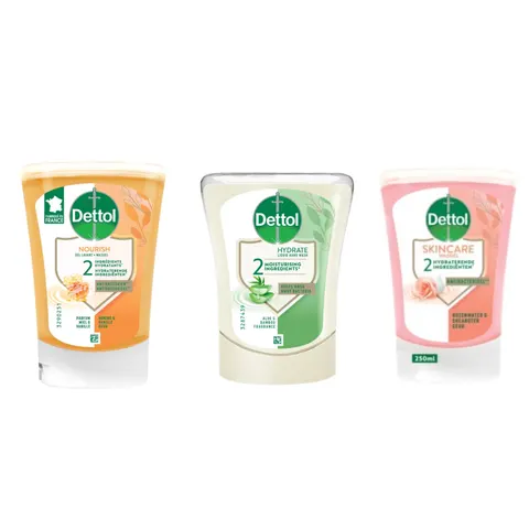 Dettol No Touch Handzeep Navulling Rozenwater & Sheabutter 250 ml – afbeelding 1