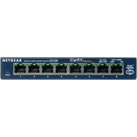 NETGEAR GS108 - Switch, 8 puertos, Gigabit Ethernet – imagen 1