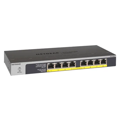 NETGEAR GS108LP - Switch, 8 puertos, Gigabit Ethernet, PoE – imagen 1