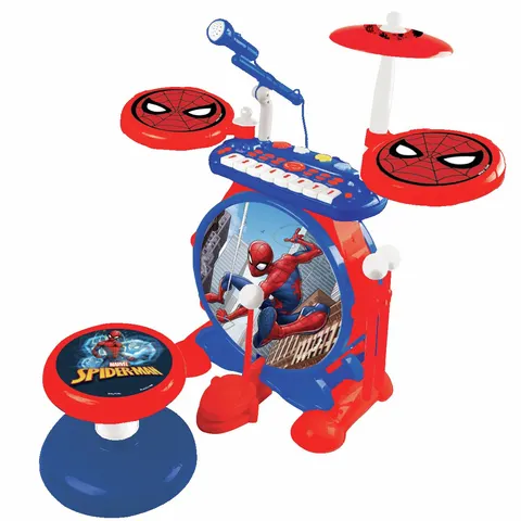 Lexibook Spiderman Electronic Drums Set with Seat – image 1