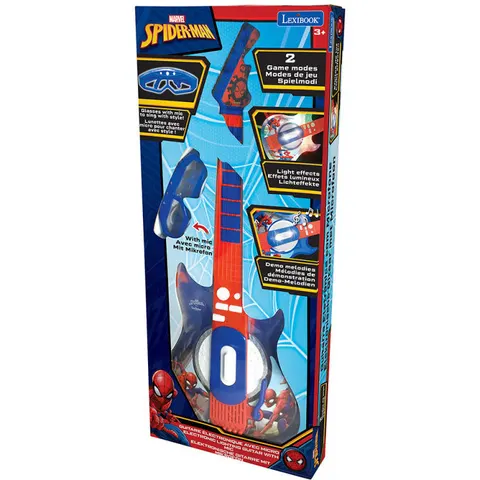 Spider-Man Electronic Lighting Gitaar met microfoon in glasses shape – afbeelding 1