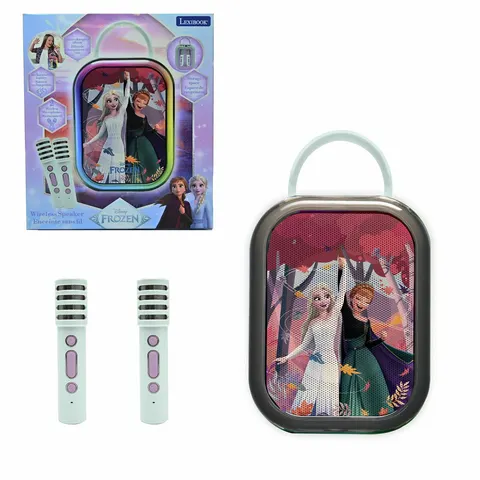 Frozen Bluetooth karaoke met 2 draadloze microfoons – afbeelding 1