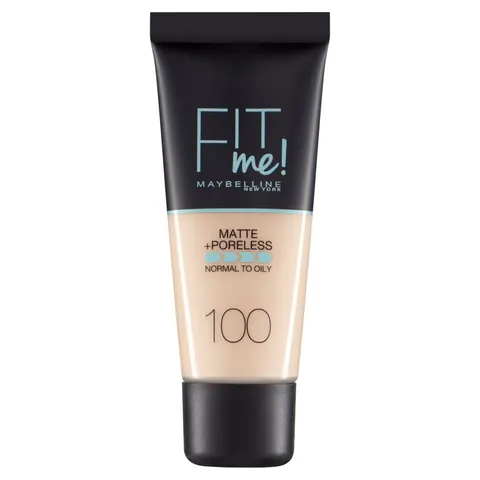 Maybelline Fit Me Matte & Poreless Foundation 100 Warm Ivory 30ml – image 1