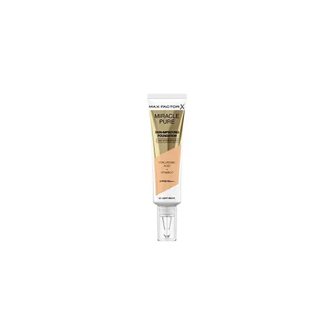 Max Factor Miracle Pure Skin long-lasting foundation SPF 30 shade 32 Light Beige 30 ml – image 1