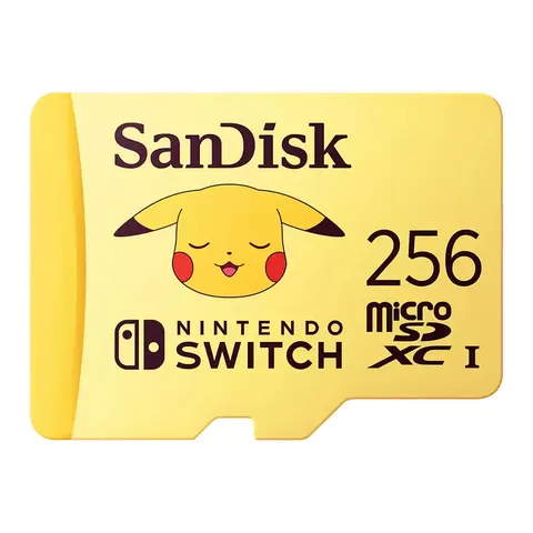 SanDisk Micro Sd Per Nintendo Switch Pokemon Pikachu 256gb-giallo – immagine 1