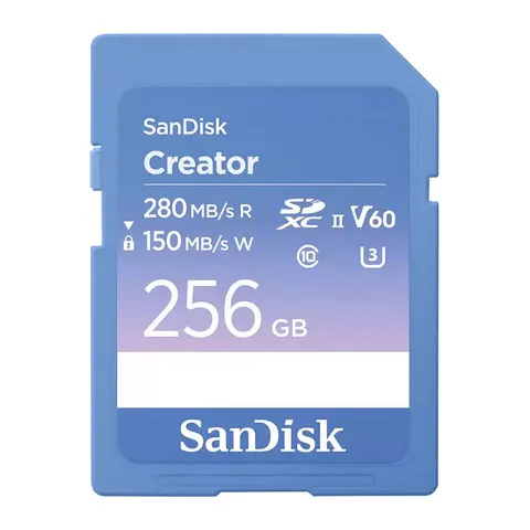 SanDisk Creator 280MBs SD UHS-II Memory Card - 256GB – image 1