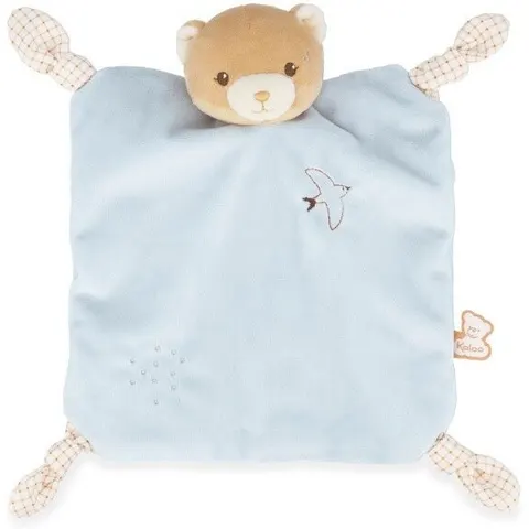 Kaloo - Teddybeer blauw - Knuffeldoekje – afbeelding 1