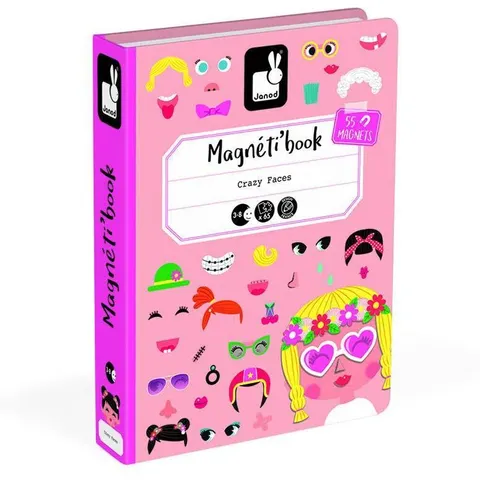 Janod Magneti'book Girl's Crazy Faces – image 1