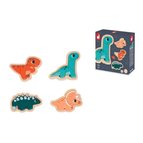 Janod 4 Progressive Puzzles Dino – image 1