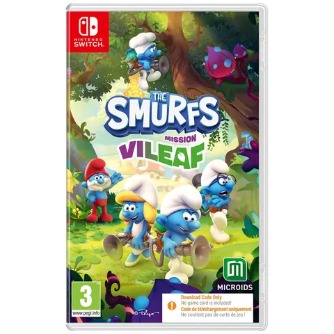 Nintendo Games Switch The Smurfs Mission Vileaf Smurftastic Edition Code In Box Transparant PAL – afbeelding 1