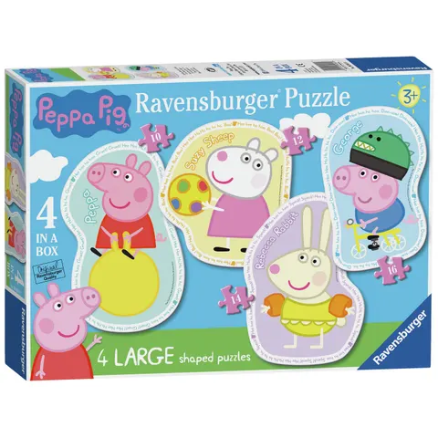 Ravensburger Peppa Pig 4 Large Shaped Jigsaw Puzzles – image 1