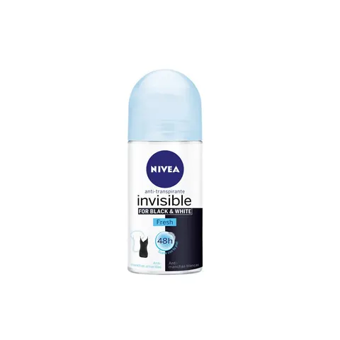 Nivea Black & White Invisible Fresh deo roll-on 50 ml – immagine 1