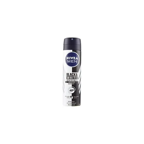 nivea Men Invisible Black & White Spray Deodorante Uomo 150 Ml – immagine 1