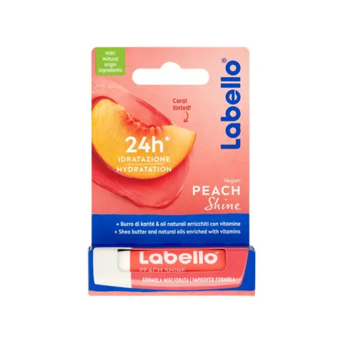 Labello Lippenbalsem Blister Peach Shine - 4,8 gr – afbeelding 1
