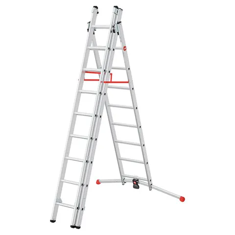 Hailo ProfiLOT Kombileiter 2x9 + 1x8 Sprossen – Bild 1