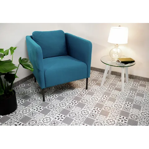 D-C-Fix Oriental Adhesive Vinyl Floor Tiles - Grey – image 1