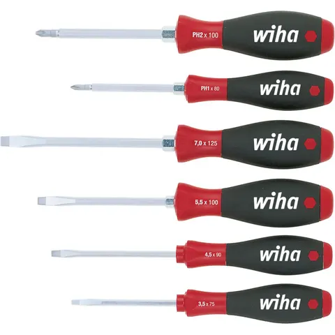 Wiha SoftFinish Slotted/Phillips Screwdriver Set, 6 Piece – image 1