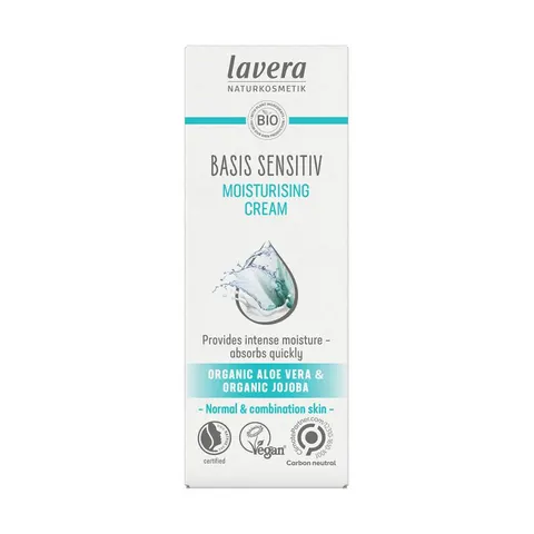 Lavera Basis Sensitive moisturising cream 50 Milliliter – afbeelding 1
