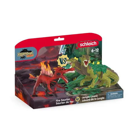 Schleich Fire Saurian Vs Jungle Lizard Playset – image 1