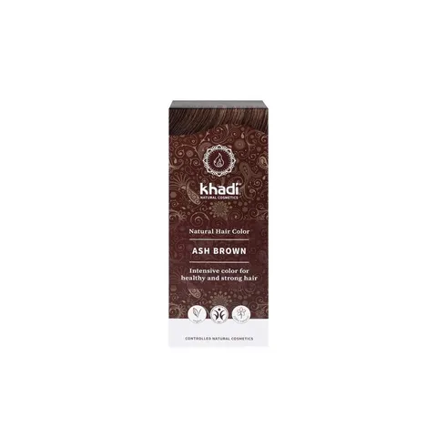 100g khadi Pflanzenhaarfarbe Aschbraun – Bild 1