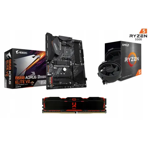 Zestaw Amd Ryzen 5 5600X B550 Aorus – zdjęcie 1