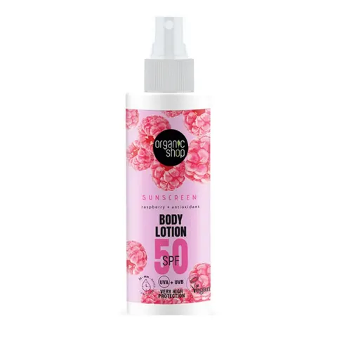 Organic Shop Raspberry Body Lotion SPF50 150ml – imagen 1